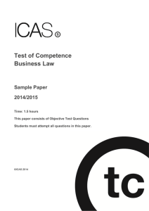 Test of Competence Business Law