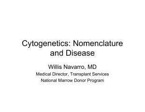 Cytogenetics: Nomenclature and Disease