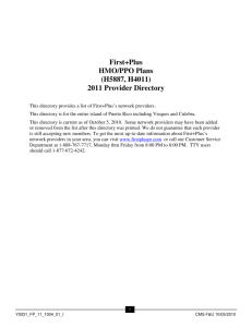First+Plus HMO/PPO Plans (H5887, H4011) 2011 Provider Directory