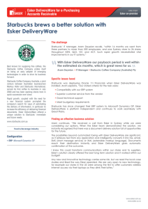 Starbucks brews a better solution with Esker DeliveryWare