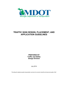 traffic sign design, placement, and application guidelines