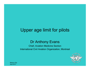 Upper age limit for pilots