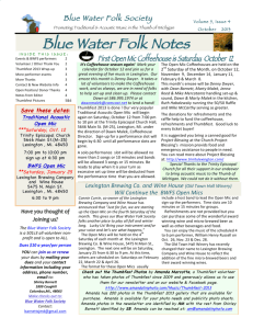 October 2013 - Blue Water Folk Society