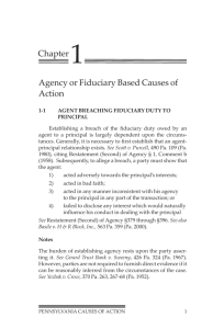 Agency or Fiduciary Based Causes of Action Chapter