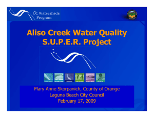 Aliso Creek Water Quality S.U.P.E.R. Project