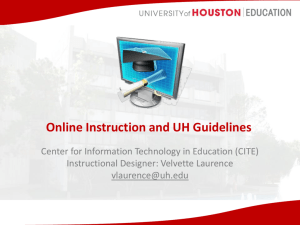 Online Instruction and UH Guidelines