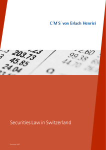 Securities Law in Switzerland