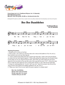 Circle Game “Bee, Bee, Bumblebee.