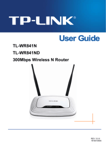 TL-WR841N TL-WR841ND 300Mbps Wireless N Router