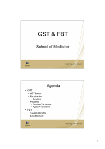 GST & FBT - Flinders University