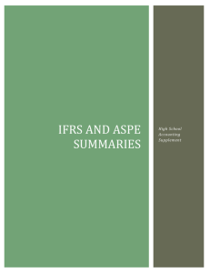 ifrs and aspe summaries - Mr. Goldkind's Grade 11 Accounting Wiki