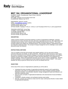 mgt 164: organizational leadership