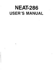 NEAT-286 Users Manual