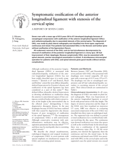 Symptomatic ossification of the anterior longitudinal