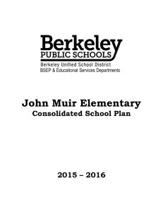 John Muir School Plan 2015-16 - Berkeley Unified School District