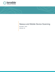 Nessus and Mobile Device Scanning