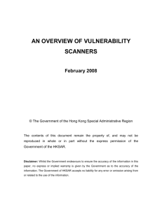 AN OVERVIEW OF VULNERABILITY SCANNERS
