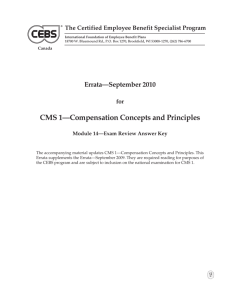 CMS 1—Compensation Concepts and Principles