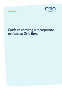 Guide to carrying out corporate actions on Oslo Børs