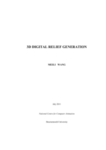 3d digital relief generation - Bournemouth University Research