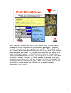 Pasta Classification