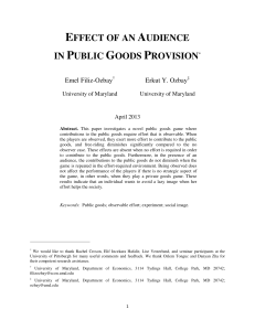 Effect of an Audience in Public Goods Provision