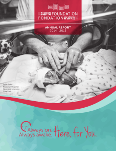 2014-2015 Annual Report - Saint John Regional Hospital Foundation