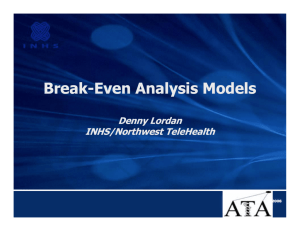 Break Even Analysis Models