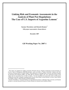 Linking Risk and Economic Assessments in the Analysis of Plant