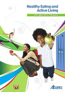 Healthy Eating Active Living - Age 13-18