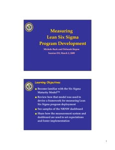 Measuring Lean Six Sigma Program Development Measuring
