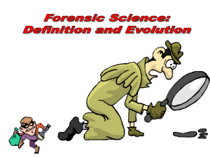 History of Forensic Science Presentation