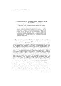 2009: Conservation Laws: Transonic Flow and Differential Geometry