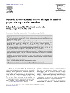Dynamic acromiohumeral interval changes in baseball players