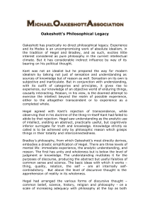 Oakeshott's Philosophical Legacy