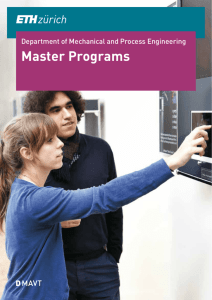 Master Programs - Department of Mechanical and Process