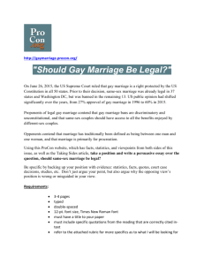 Should Gay Marriage Be Legal?