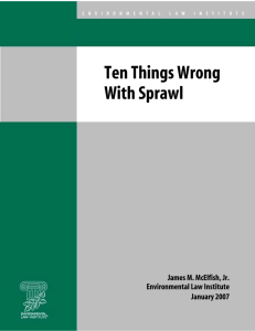 Ten Things Wrong With Sprawl - Environmental Law Institute