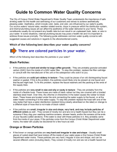 Guide to Common Water Quality Concerns