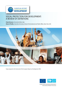 Social protection for development: a review of definitionS