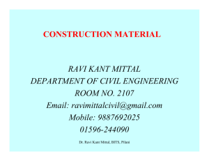 CONSTRUCTION MATERIAL RAVI KANT MITTAL DEPARTMENT