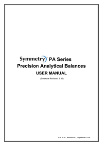 PA Series Precision Analytical Balances