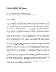 To H. E. Pres. Benigno Aquino III President of the Republic of the
