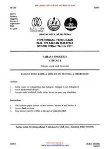 peperiksaan percubaan sijil pelajaran malaysia negeri perak 2011
