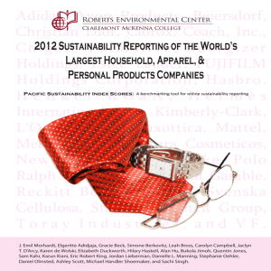2012 Sustainability Reporting of the World's Largest Household
