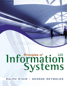 Principles of Information Systems , 10th ed.