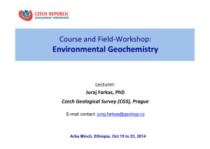 Lecture 1. Introuction to ENVIROMENTAL GEOCHEMISTRY course