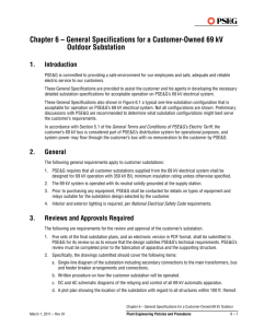General Specifications for a Customer-Owned 69 kV