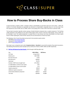 How to Process Share Buy-Backs in Class