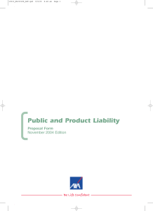 Public and Product Liability